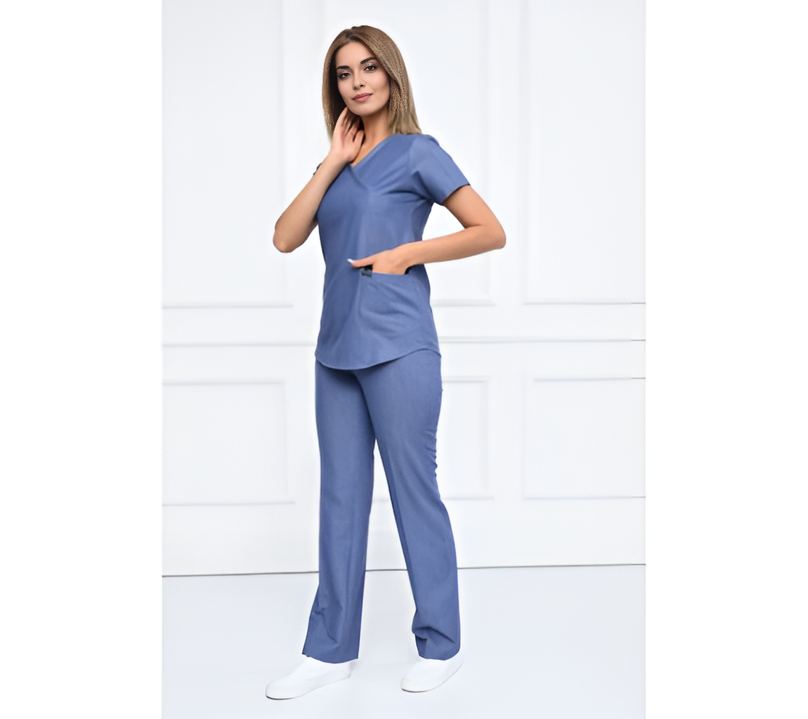 Comfortable, Stylish Ladies Scrub Suit for Women - Durable Medical Uniform with Pockets