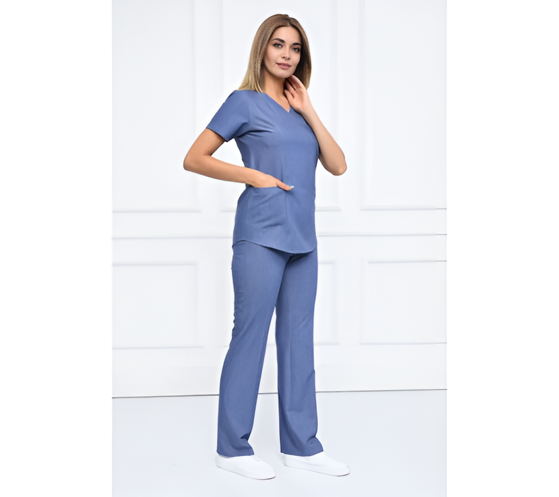 Comfortable, Stylish Ladies Scrub Suit for Women - Durable Medical Uniform with Pockets