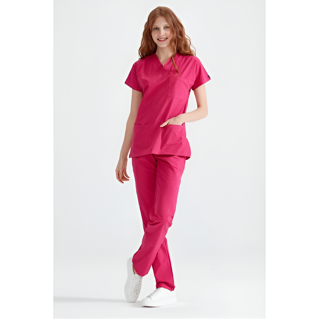 Comfortable, Stylish Ladies Scrub Suit for Women - Durable Medical Uniform with Pockets