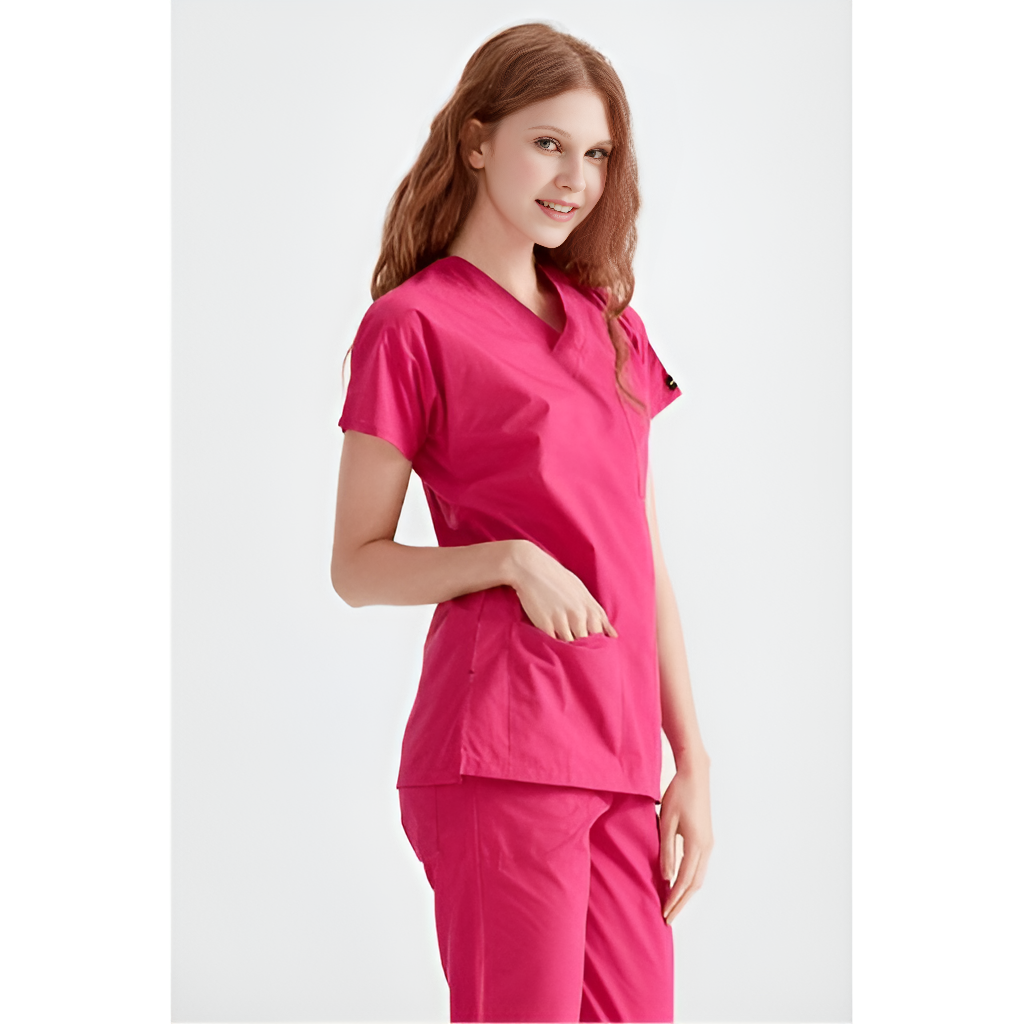 Comfortable, Stylish Ladies Scrub Suit for Women - Durable Medical Uniform with Pockets