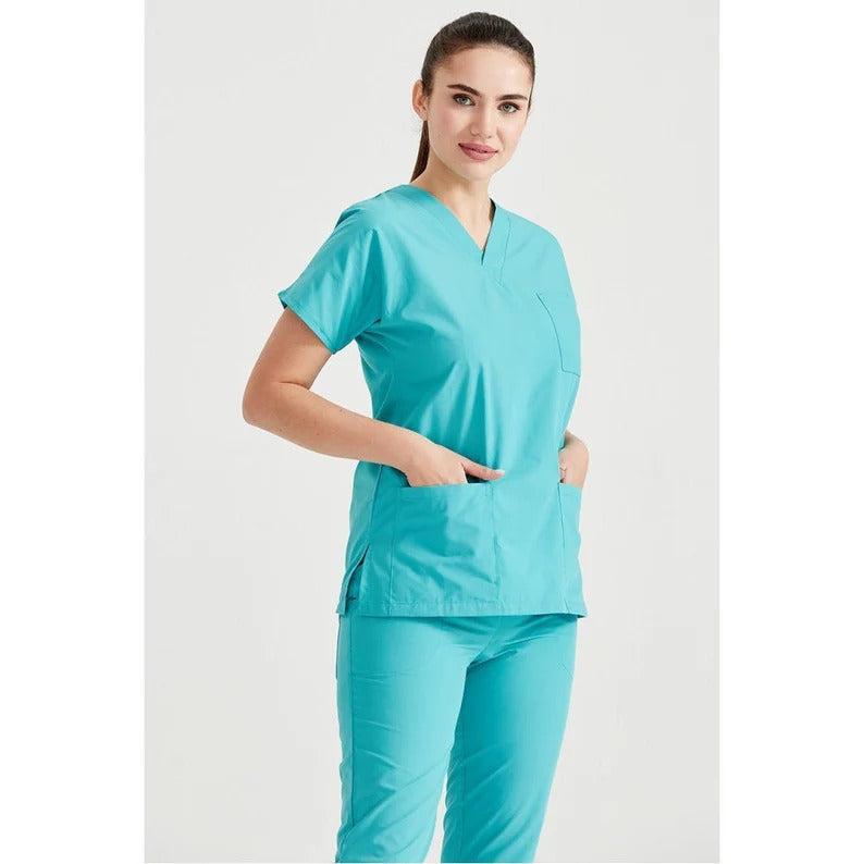 Comfortable, Stylish Ladies Scrub Suit for Women - Durable Medical Uniform with Pockets